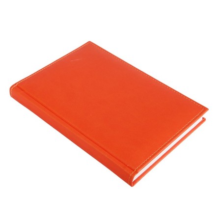 Deliciper of Leduced A5, 160 Vivevella sheets, Cover Artificial Leather, Corner perforation, Orange-1