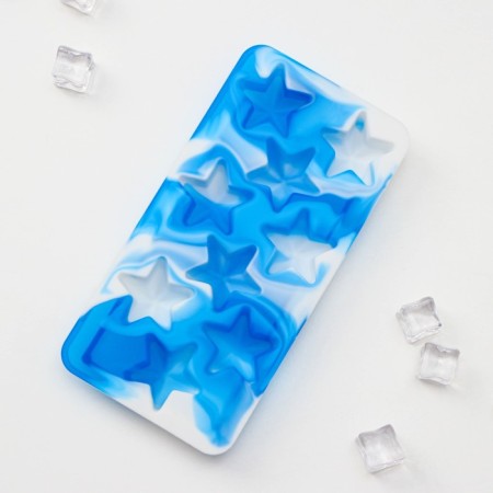 Form for ice and confectionery "Asterles", 20.1 × 10.2 cm, h = 2 cm, cell 4.5 cm, blue color-1
