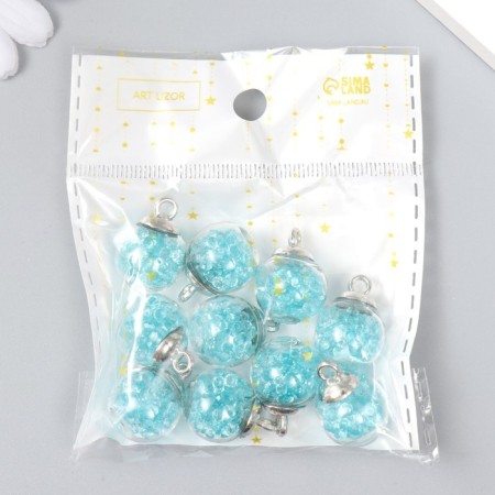 Suspension decorative for creativity glass "ball - pebbles" fruit drink. wave d = 1.6 cm set 10pcs-4