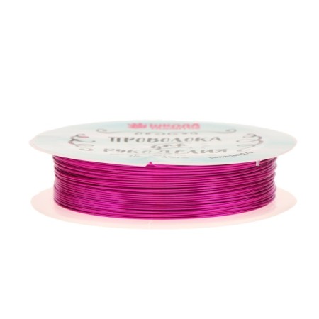 Wire for beadwork, diameter: 0.5 mm, length: 10 m, fuchsia color-1