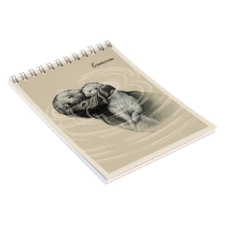 Notepad A6 40 sheets on the crest, in the Totem animals cage, covered cardboard, selective twin-lak, offset 65, 5v assorted-6
