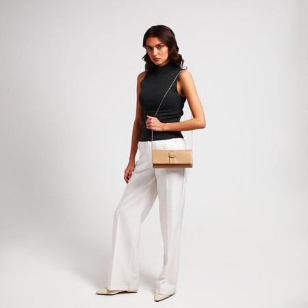 Bag-clate on magnet, beige color-6