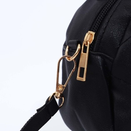 Bag Cross-Bodi with a zipper, black color-4