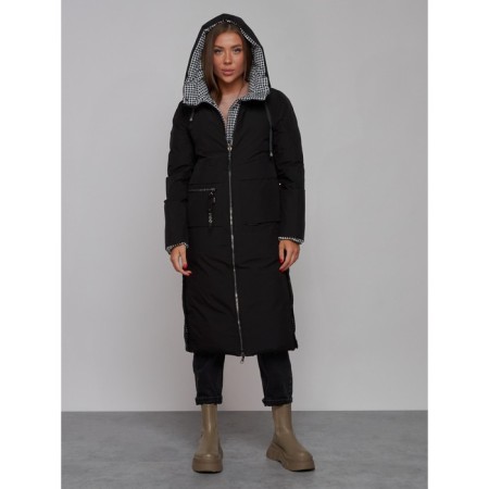 Coat insulated bilateral female, size 44, black color-3