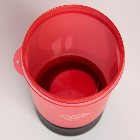 Sports shaker “sin”, red-black, with a bowl for protein 500 ml-5