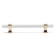 Cappio pk117 bracket handle, m/o 128 mm, white/gold color