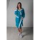 Women's bathrobe, size 56, white/turquoise, mahra