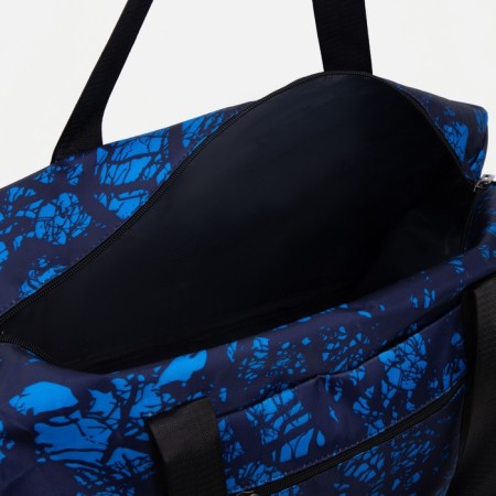 Sports bag with lightning, external pocket, blue color-3