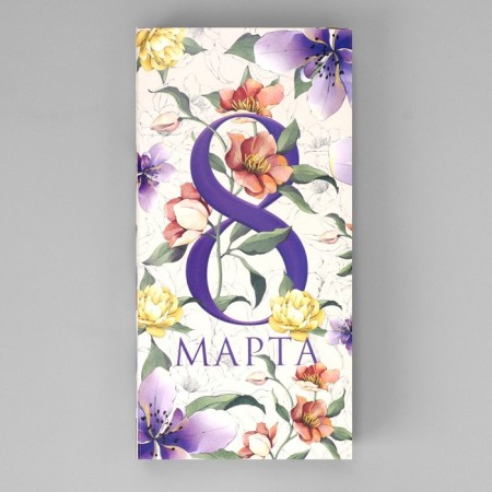 Chocolate box, confectionery packaging “since March 8”, with a window, 17.3 x 8.8 x 1.5 cm-2