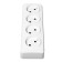 Smartbuy "Jupiter" socket, 10 A, four -seater, open, without salary, white