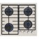 Hlect surface Maunfeld EGHG.64.6CBG/G, gas, 4 burners, beige