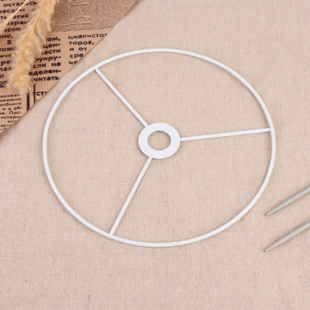 The basis for weaving the floor lamp "Circle", metal, d = 20/20.6 cm, white color-1