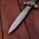 Dagger, chrome blade, black cover with stones, 36 cm