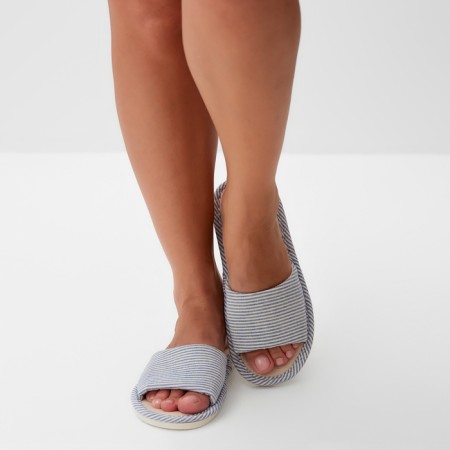 Women's slippers with an open nose, size 40-41, blue
