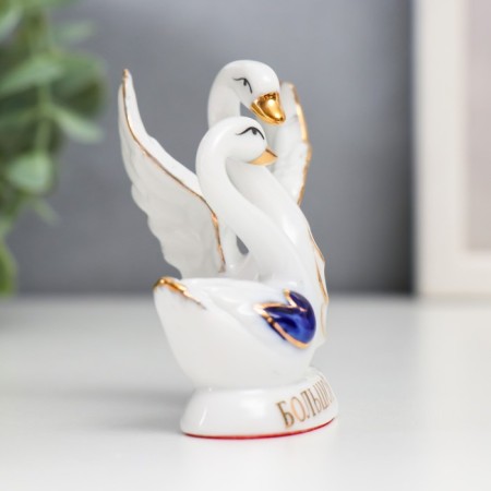 Souvenir Ceramics "Two Swan - Great Love" 7.5x7x4.5 cm-1