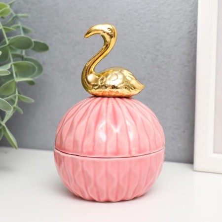 Coramics Coramics "Golden Flamingo" Pink 13x7.5x7.5 cm-3