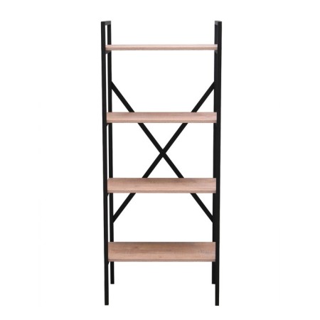 Metal rack "Energy Loft", 147 x 60 x 35 cm, black, oak Santana-1