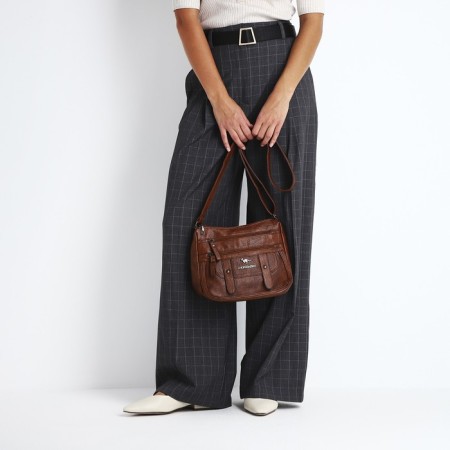 Love bag with lightning, brown color-6