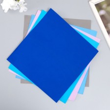 Foamiran 1 mm, 25x25 cm (set of 5 sheets) col. Assorted
