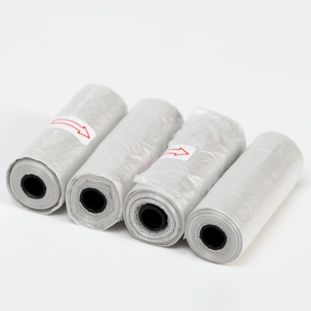 Packets for cleaning dogs are plain (4 rolls of 15 packages 29x21 cm), gray-1