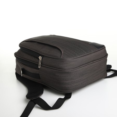 Backpack - male bag, textiles, gray color-7