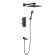 The shower system TIMO Tetra-Thermo SX-0199/03SM, built-in, tropical shower, watering can, black