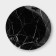 Set of table "marble", 7 objects: plate d = 30 cm - 1 pc, d = 21.5 cm - 6 pcs, black color is black
