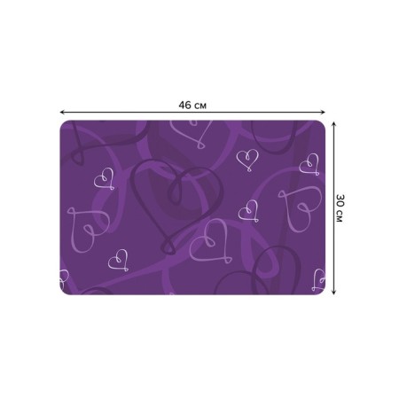 A set of napkins for setting the table “Cardon recognition of love”, rectangular, rounded edges, size 30x46 cm, 4 pcs-2