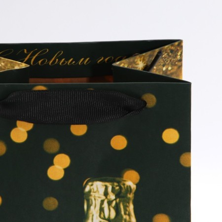 Package for the bottle "Festive night", 13 x 36 x 10 cm, New Year-5