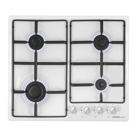 Honing surface Homsair Hge643wh, gas, 4 burners, white
