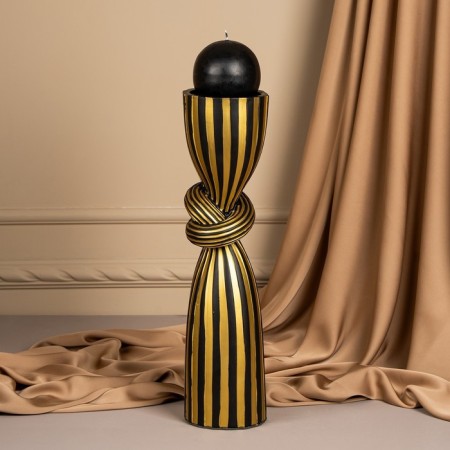 Climber for one candle “Knot” color Black-gold 39 x 10.5 x 10.5 cm-10