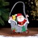 New Year's basket for decor "Santa Claus and Sani" 13 × 7 × 19 cm