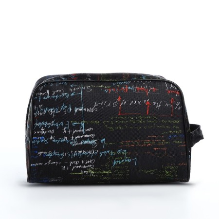 Cosmetic bag with lightning, black color-1