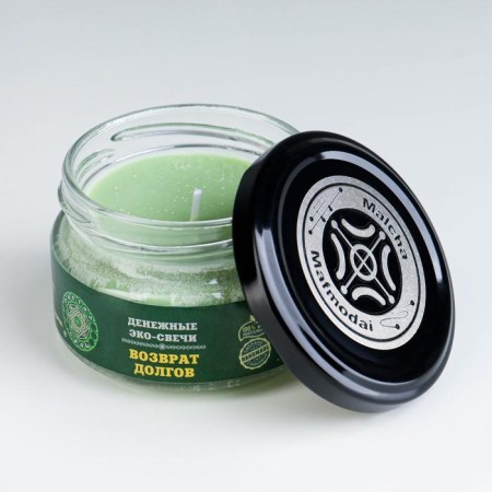 Eco-light magical "return of debts" from natural wax, 7x5 cm