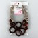Handles for a bag, 2 pcs, waxed cord, 46 × 4.5 cm, brown color