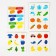 Developing set-soroter “Find the general. Forms and colors ", 3+