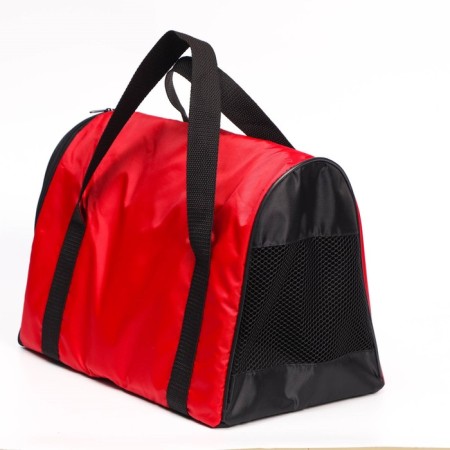Bag - Carriage for animals "Tunnel", nylon, 37 x 22 x 26 cm, red
