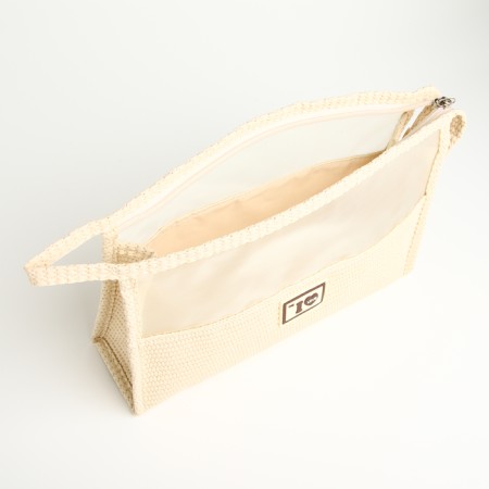 Lightning cosmetic bag, beige color-2