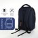 Backpack - male bag, textiles, blue color
