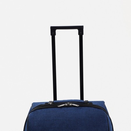 Small 20 suitcase "," Factory Cartes ", lightning department, extension, external pocket, 2 wheels, blue color-4