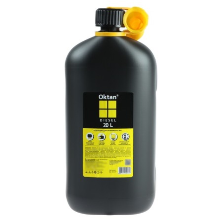 Канистра ГСМ Oktan DIESEL, 20 л, пластиковая, черная-1