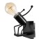 Sconces "man" E27 40W black 11x17x19 cm