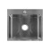 Moika Fabia Profi, 50x45 cm, cut, s = 3.0 and 0.8 mm, siphon with overflow + basket