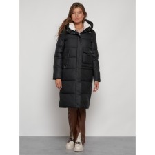 Coat insulated winter female, size 44, black color
