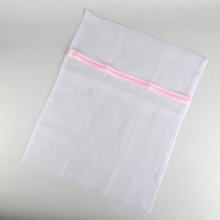 A bag for washing linen shade, 50 × 60 cm, large mesh, white color-6