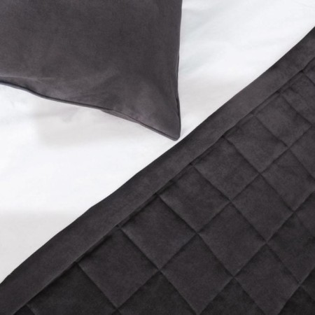 Cover with pillowcases "Soft", size 160x220 cm, dark gray color-3