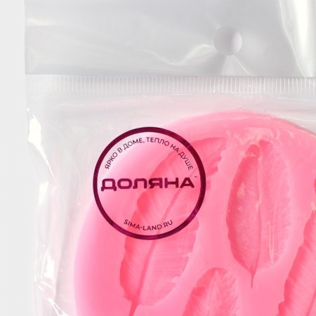 Mold Dolyana "Peryshok", silicone, 9 × 8.6 cm, color mix-7