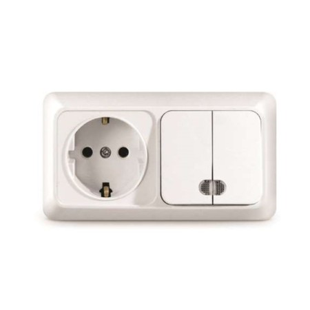 Block, OP, Olympus Universal O0037, 2 key, socket, white color