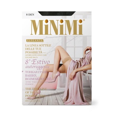 Female stockings minimi estivo, 8 den, size 2, color Nero