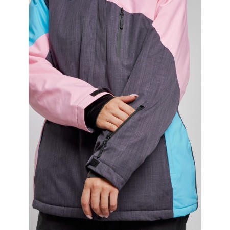 Ski costume female winter, size 60, pink color-5